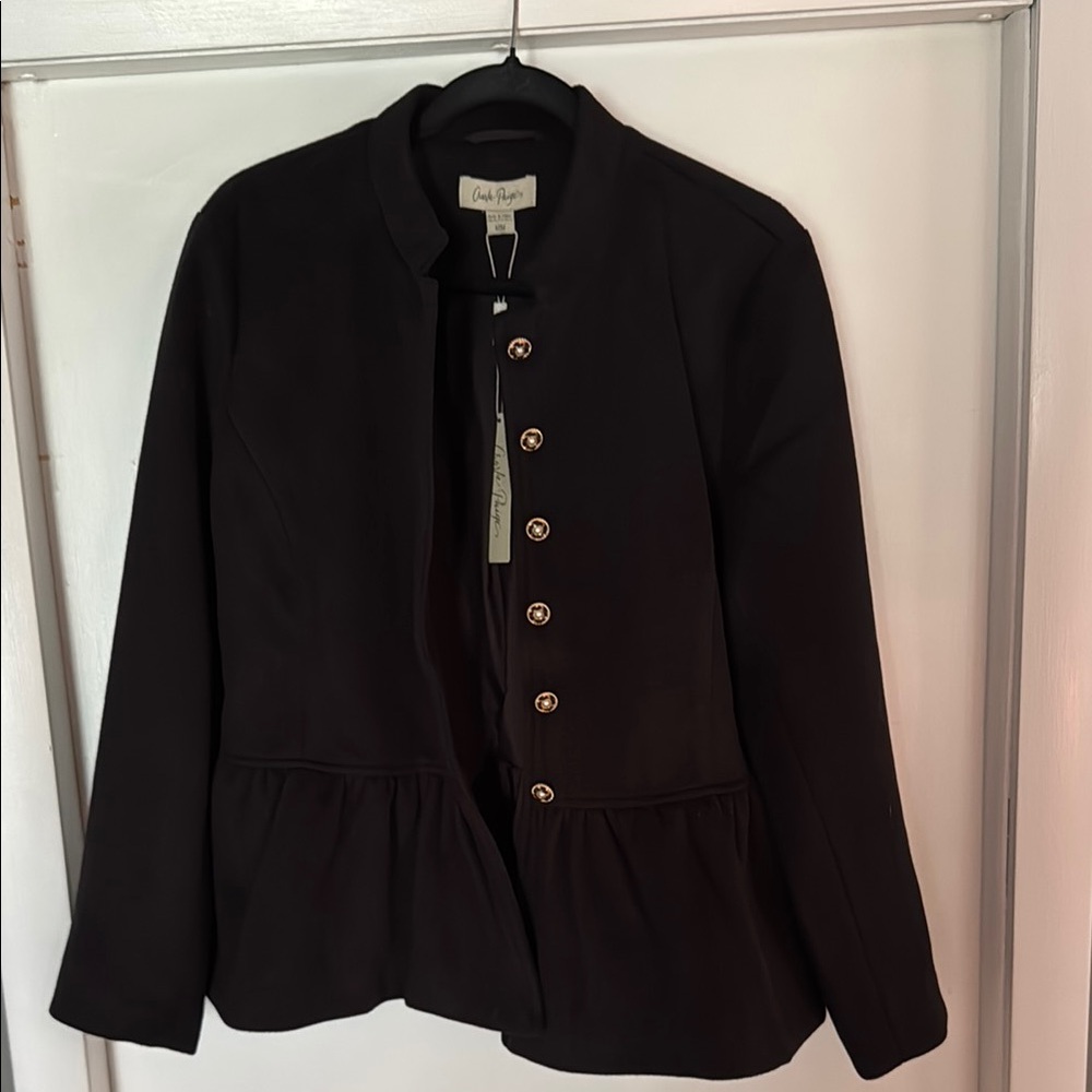 Charlie Paige Black Peplum Jacket